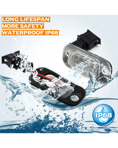 Luz LED para matrícula de coche, lámparas para Seat Ibiza Cordoba Vario 6K VW Golf 3 Hatchback Cabriolet/Polo MK3 6K, 2 unidades