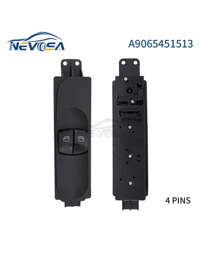 Novosa-interruptor elevador de ventana de coche eléctrico, accesorio para mercedes-benz Sprinter 2010-2017, VW Crafter A90654512