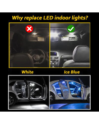 MDNG 10 Uds Kit de luces LED de techo de mapa Interior para VW Volkswagen Polo 9N 9N3 2002-2005 2006 2007 2008 2009 accesorios d