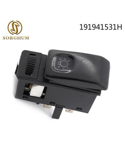 SORGHUM-Interruptor de faro delantero negro para coche, accesorio para VW Golf Mk2 Jetta II Mk 83-92 191941531H 191941531A