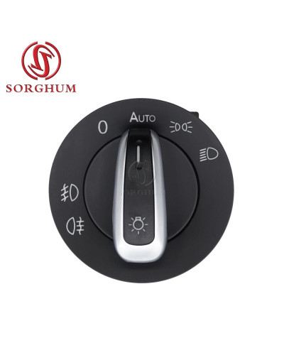 SORGHUM-Interruptor de faros de coche, Control de luces antiniebla para VW Passat B6 B7 Golf Jetta MK6 MK5 Tiguan Caddy SEAT 5ND