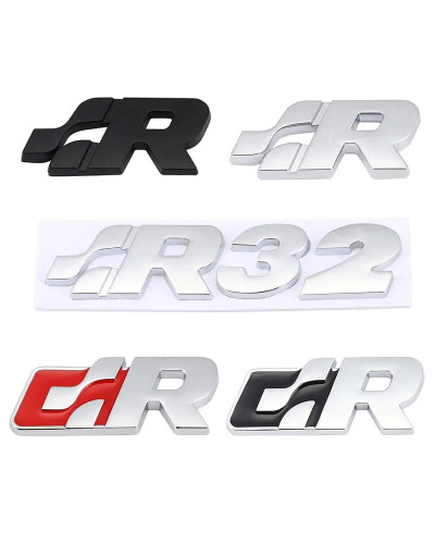 Etiqueta engomada del coche, parrilla del capó delantero SR 32 emblema, insignia de rejilla automática para Volkswagen R Racing 