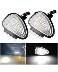 Luz Led de espejo lateral para coche, luces de cortesía blancas sin Error, para Volkswagen VW Golf 6 GTI Cabriolet Touran, 2 uni