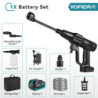 Yofidra 200Bar Brushless High Pressure Car Washer Water Gun 6 IN 1 Cleaning Garden Washing Wash Spray Gun for Makita 18V Battery