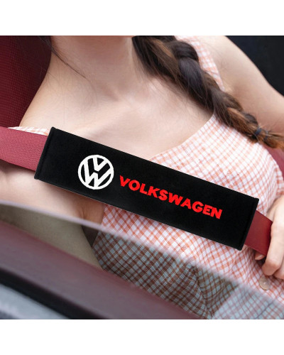 Cinturón de seguridad de algodón para coche, cubierta de hombro, protección transpirable para Volkswagen VW GOLF CC Polo Tiguan 