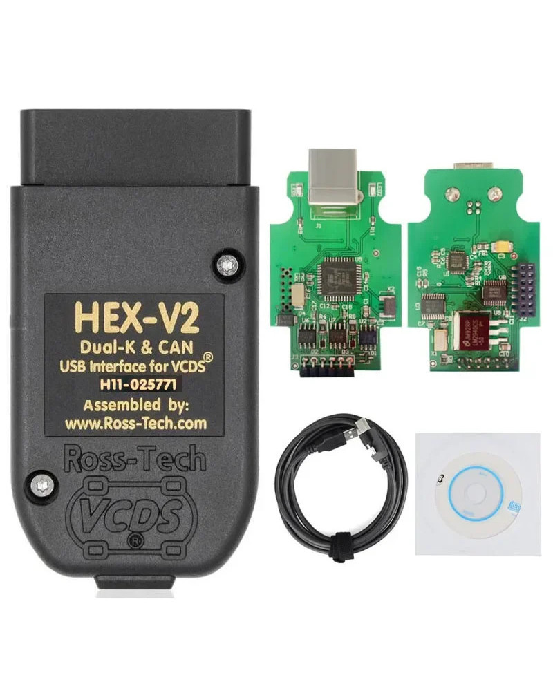 Vagcom-herramienta de diagnóstico 23,11 VCDS Hex V2 Can OBD2, escáner para Vw Audi 2024-1996, francés, italiano, alemán, polaco,