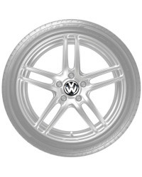 Tapa de cubo de rueda auténtica para coche VW, repuesto de tapa central cromada y negra de 65MM, 4 piezas, para Beetle Passat Je