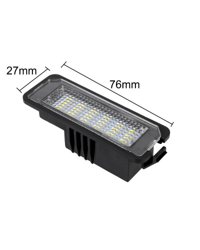 Luces LED para matrícula de coche, accesorio para VW Golf MK4 MK5 MK6 Passat Polo CC Eos, 18SMD, sin errores, 12V, 6500K, 2 piez