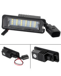 Luces LED para matrícula de coche, accesorio para VW Golf MK4 MK5 MK6 Passat Polo CC Eos, 18SMD, sin errores, 12V, 6500K, 2 piez