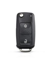 KEYYOU-carcasa plegable de repuesto para llave de coche, carcasa Fob para VW Volkswagen Golf Mk6 Tiguan Polo Passat CC SEAT Skod