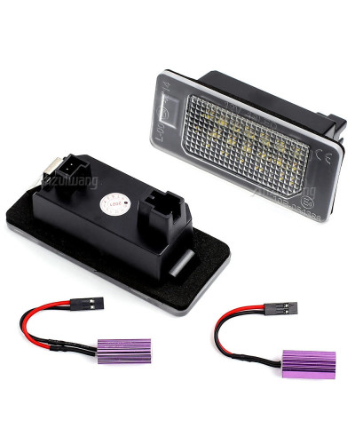 Luz LED para matrícula de coche, lámpara de 2 piezas para VW Golf Mk6 Mk7 Plus Jetta MK6 Passat B6 B7 Polo Touareg Mk2 Tiguan To