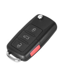 KEYYOU-funda plegable para llave de coche, carcasa para mando a distancia, 3 botones, Fob, para VW Passat, Polo, Golf, Touran, B