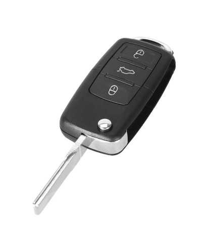 KEYYOU-funda plegable para llave de coche, carcasa para mando a distancia, 3 botones, Fob, para VW Passat, Polo, Golf, Touran, B