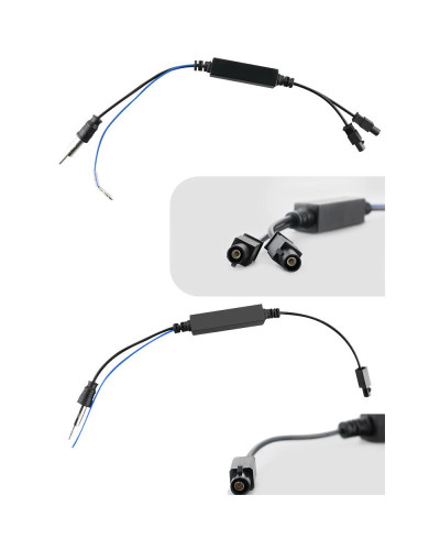 Hizpo-Adaptador de antena de Radio RF FAKRA de un solo cabezal o doble, Cable convertidor con amplificador para Audi, VW, Benz, 