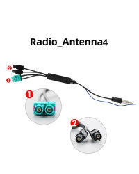 Hizpo-Adaptador de antena de Radio RF FAKRA de un solo cabezal o doble, Cable convertidor con amplificador para Audi, VW, Benz, 