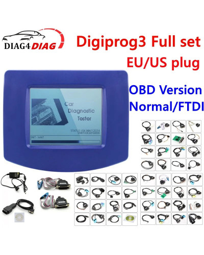 Digiprog3 Full set OBD Version Normal/FTDI EU/ES plug Original CPU FTD