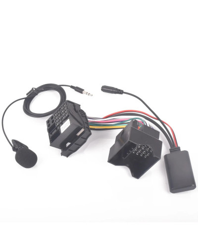 Conector de arnés de Radio con micrófono, manos libres, Bluetooth 5,0, adaptador auxiliar, para VW RCD510, RCD210, Golf, Passat,