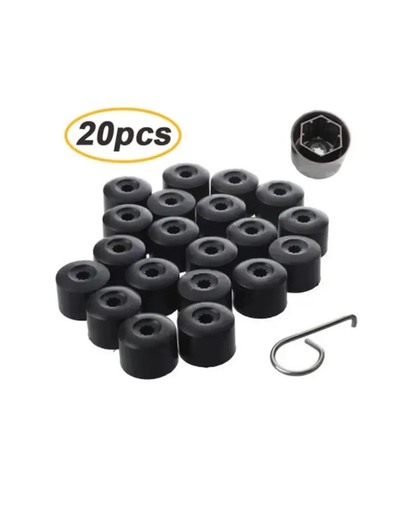 Cubierta de rueda de coche 20 piezas, cubierta de perno de tuerca de cubo, tapa de 17mm, tornillos de neumático automático, acce