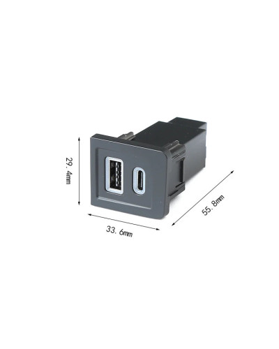 Adaptador de cargador USB para coche, enchufe para VW Multivan T5 2003-2015, USB-C/A PD/QC3.0, interruptor de tablero, actualiza