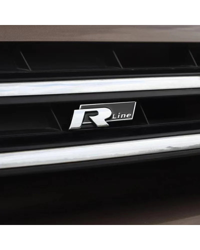 Insignia de Metal para rejilla delantera de coche, pegatina decorativa de ABS, 1 piezas, accesorios para VW RLine R Golf Amarok 