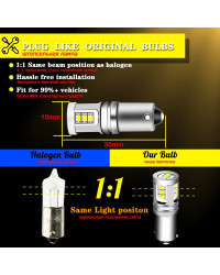 IJDM-bombillas LED de xenón sin errores para coche, luces de marcha atrás de respaldo, Bay9s H21W 64136, color blanco, para Volk