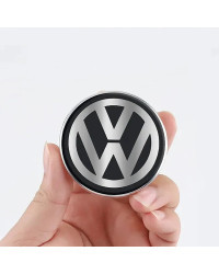 Emblema metálico de aluminio para rueda de coche, 4 piezas, para Volkswagen VW R GTI Golf Jetta Passat T5 Polo Touran Caddy