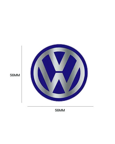 Emblema metálico de aluminio para rueda de coche, 4 piezas, para Volkswagen VW R GTI Golf Jetta Passat T5 Polo Touran Caddy