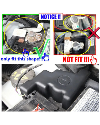 Cubierta protectora de electrodos negativos para VW Golf MK7 Passat B8 variant Estate 2013-2018 Skoda KODIAQ, ánodo de batería, 