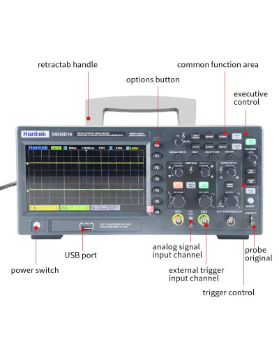 Hantek Digital Oscill DSO2C10 DSO2D15 DSO2D10 DSO2C15 2 Channels 100Mh