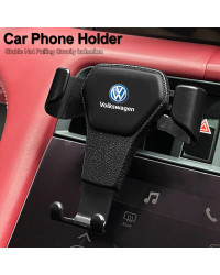 Soporte de teléfono de gravedad para coche, ventilación de aire, GPS, accesorios para Volkswagen, VW, Tiguan, Passat, Golf, Polo