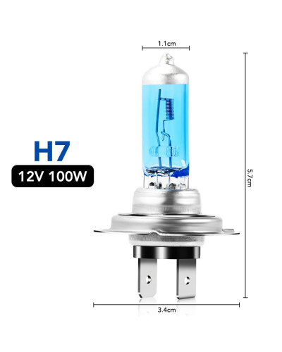 Faros antiniebla para coche, bombilla halógena H7 de 100W y 12V para Volkswagen golf 4, 5, 6, 7, POLO, Tiguan, PASSAT, TOURAN, S