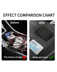 Soporte de identificación para coche, Clips para tarjeta de visita, licencia de conducir, accesorios de almacenamiento automátic