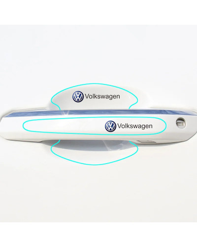 Pegatina transparente para manija de puerta de coche, tira anticolisión para VW Rline Golf GTI Bora Passat Jetta Beetle Scirocco