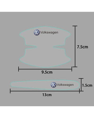 Pegatina transparente para manija de puerta de coche, tira anticolisión para VW Rline Golf GTI Bora Passat Jetta Beetle Scirocco