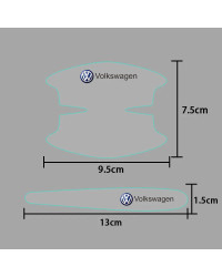 Pegatina transparente para manija de puerta de coche, tira anticolisión para VW Rline Golf GTI Bora Passat Jetta Beetle Scirocco