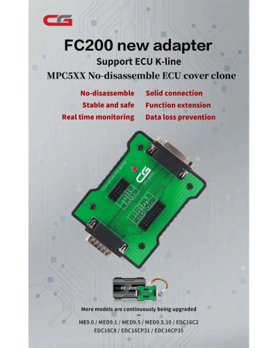 2024 New CG FC200 ECU Programmer Full Version with AT200 Adapters Plus