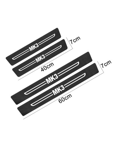 Pegatinas protectoras para el alféizar de la puerta del coche, accesorios antiarañazos para Volkswagen VW Golf 7, 4, 5, 6, 3, 2,