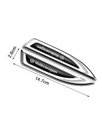 Emblema de ala lateral de Metal 3D para coche, pegatina de guardabarros para Volkswagen VW Golf Polo Tiguan Jetta Touran Passat 