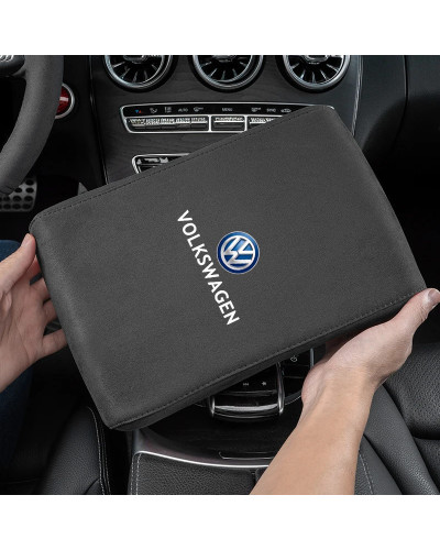 Caja de reposabrazos para coche, alfombrilla de gamuza para aumentar, almohadilla de mano para VW Golf Amarok T5 Phaeton Teramon