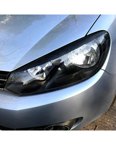 Cubierta de cejas para faros delanteros de coche VW Golf 6 MK6, lámpara de párpados contra el mal de ojo, 2 piezas, 2008, 2009, 