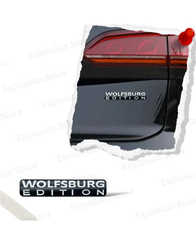 Pegatina de rejilla delantera de coche, decoración de Metal, Logo edición wolfburg, emblema para maletero trasero, VW Tiguan Gol