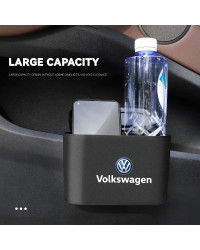 Cubo de basura colgante para coche, caja de basura con emblema automático para VW GTI, Polo, Golf, Passat, Tiguan, Arteon, Touar