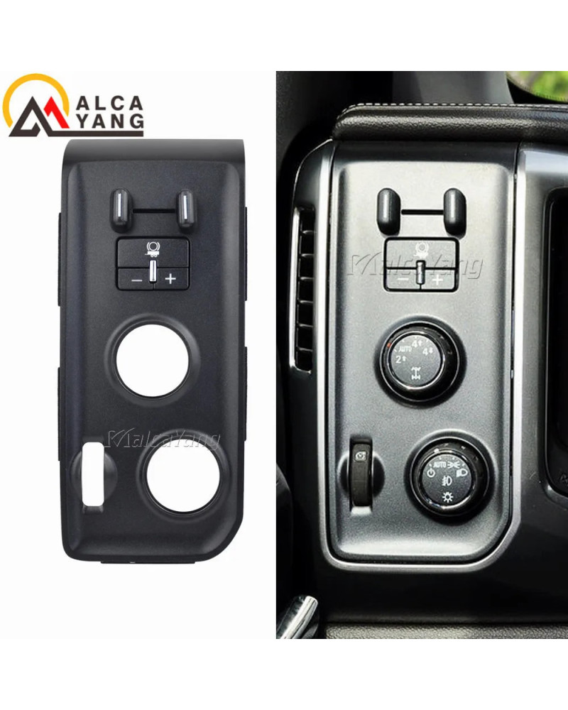 Placa de interruptor de Control de freno de remolque negro perla para Chevrolet Silverado GMC Sierra 2500HD 3500HD 2015-2018 150