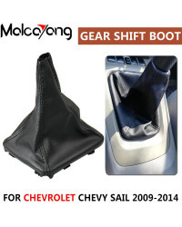 Perilla de cambio de marchas Manual de 5 velocidades, cubierta de palanca de cambios negra MT para Chevrolet Chevy Sail 2009-201