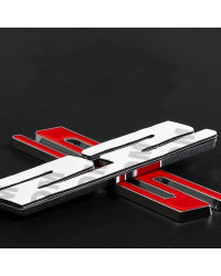 Calcomanía de Metal 3D para maletero de coche, logotipo rojo, negro, plateado, SS, emblema, accesorios para Chevrolet Camaro Bum