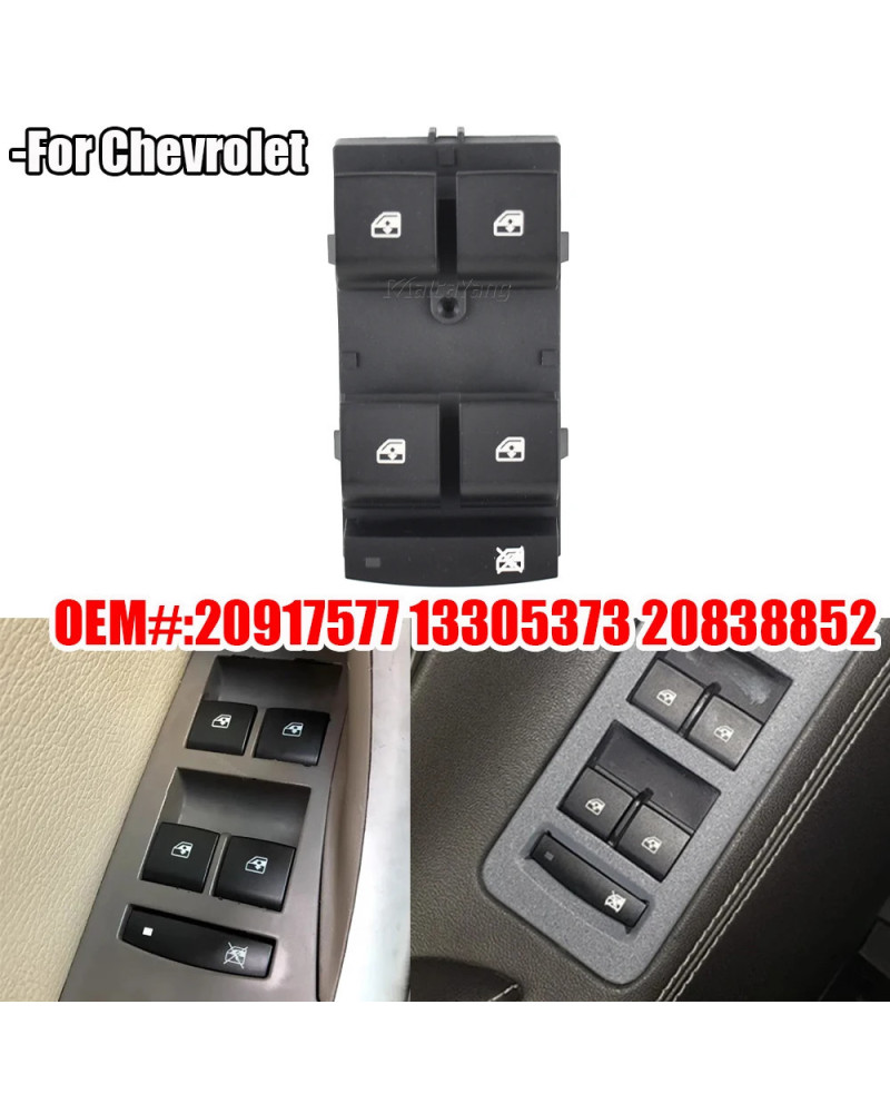 Botón de interruptor maestro de ventana eléctrica, 13305373, 20838852, 20917577, para Chevrolet Cruze Malibu, Buick Encore limit