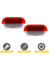 Luz LED blanca y roja para colocar debajo de la puerta, iluminación de cortesía para VW Golf 3/4 Beetle Jetta Bora Polo Sharan V