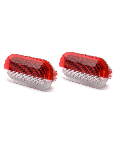 Luz LED blanca y roja para colocar debajo de la puerta, iluminación de cortesía para VW Golf 3/4 Beetle Jetta Bora Polo Sharan V