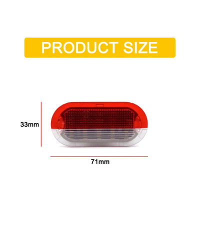 Luz LED blanca y roja para colocar debajo de la puerta, iluminación de cortesía para VW Golf 3/4 Beetle Jetta Bora Polo Sharan V