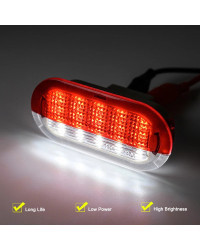 Luz LED blanca y roja para colocar debajo de la puerta, iluminación de cortesía para VW Golf 3/4 Beetle Jetta Bora Polo Sharan V